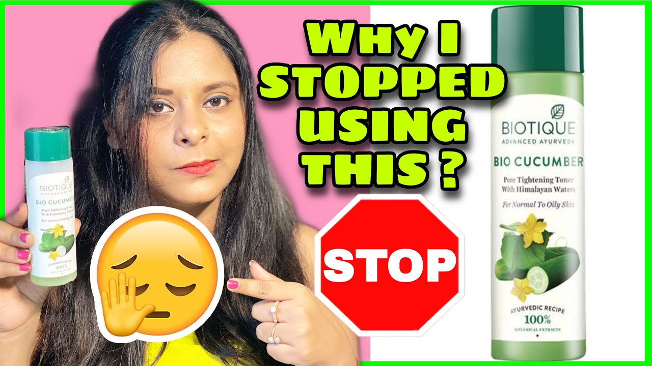 WHY I STOPPED USING BIOTIQUE BIO CUCUMBER PORE TIGHTENING TONER? FULL REVIEW & DEMO |SRISHTI'S DIARY