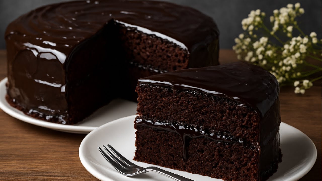 Decadent Chocolate Cake Slice _ Simple Recipe with Amazing Taste