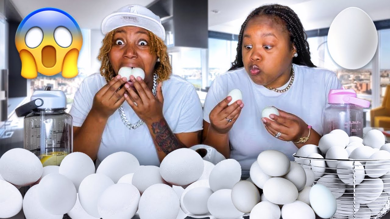 WHO CAN EAT THE MOST EGGS +TRY NOT TO STAIN YOUR SHIRT SEAFOOD MUKBANG