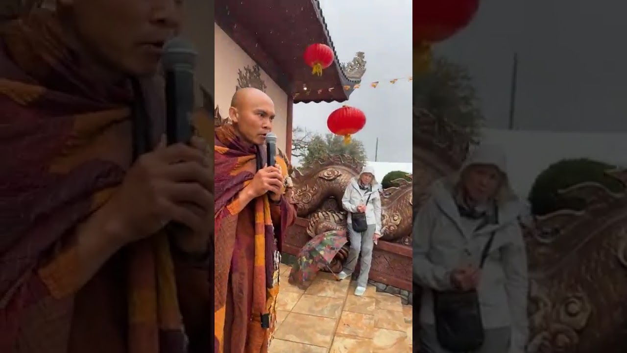 Venerable Pennakara sharing peace talk on the Welcome Home Ceremony | Walk For Peace