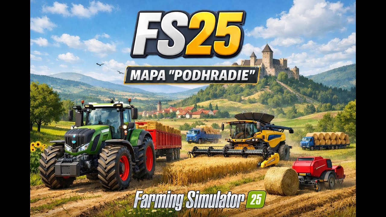 FS 25 - Mapa Podhradie 06 - Farmě se daří, další pole, nový kravín...