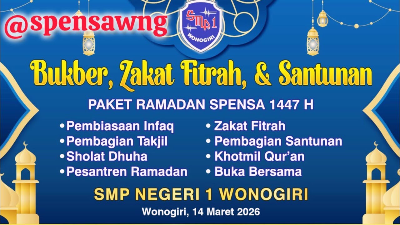 Bukber, Zakat Fitrah, dan Santunan #smpn1wonogiri
