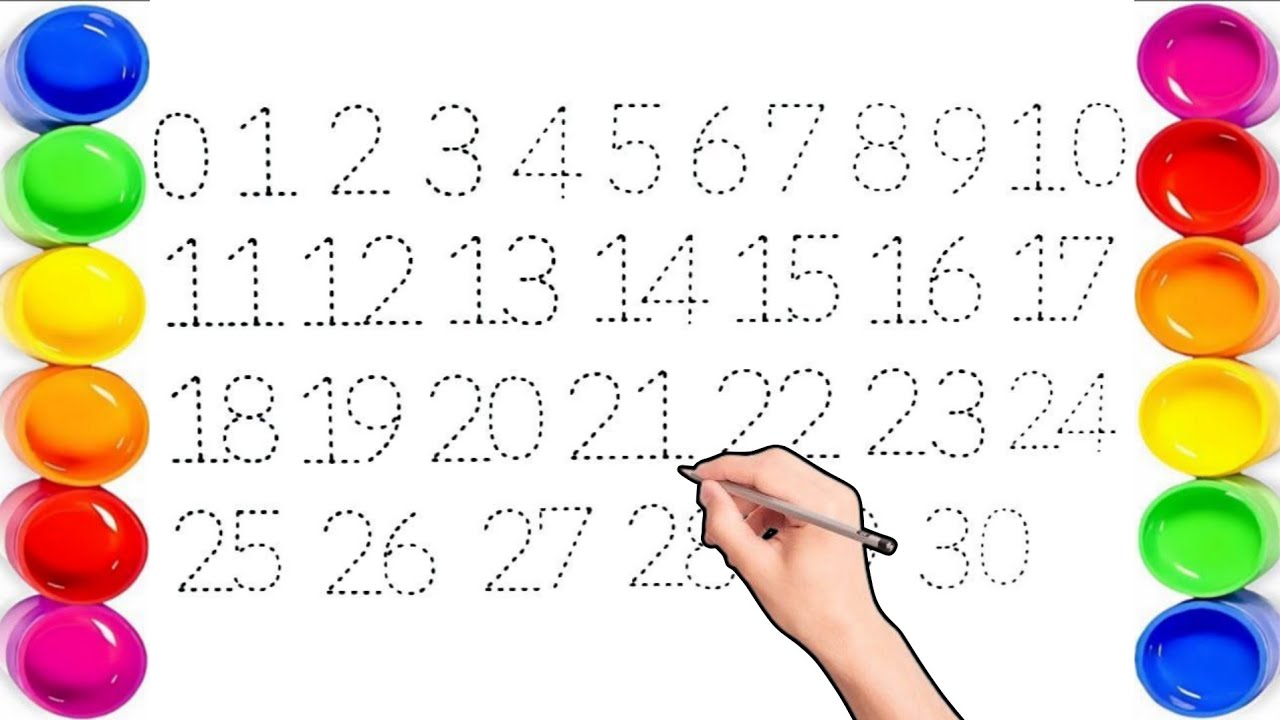 1234 Counting Numbers | One Two Three Song | children Educational video with hands writing ✍️ 