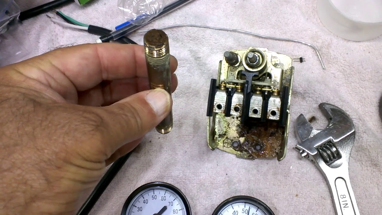 Replace Square D Pressure Relay FSG2J24CP / 9013FSG and Pressure Gauge
