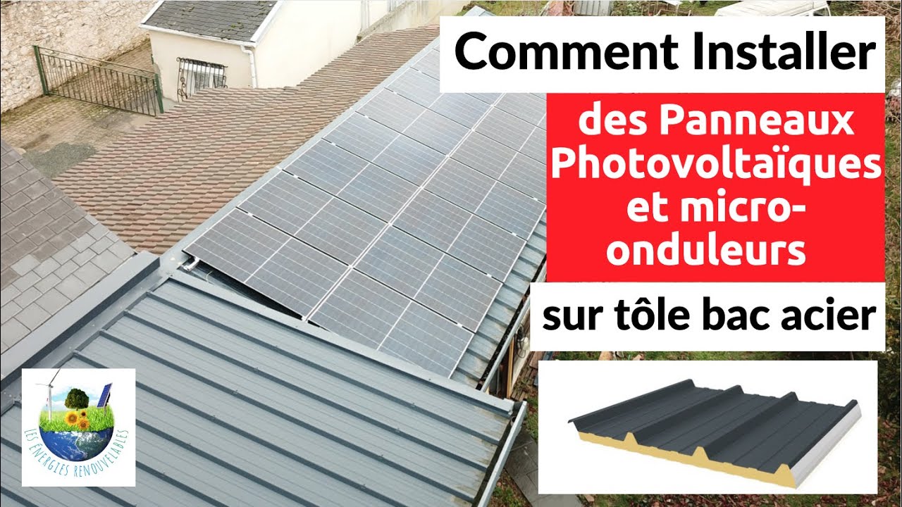 🇫🇷 POSER DES PANNEAUX PHOTOVOLTAÏQUES ET MICRO-ONDULEUR ENPHASE SUR TOITURE BAC ACIER 🫶🌞