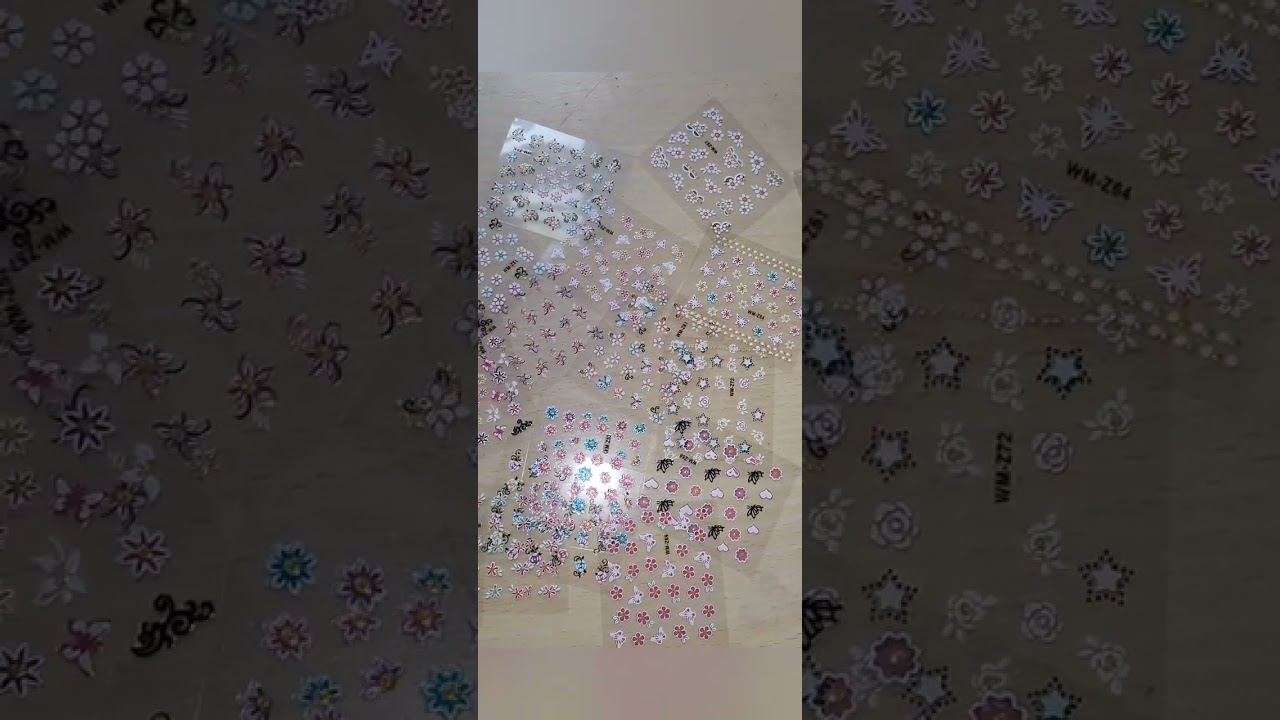 Amazing nail stickers from Amazon 💕#minihaul #amazon#nailart #nailstickers #nails #festival #shorts