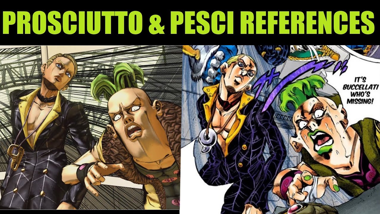 Prosciutto & Pesci Manga Anime References Comparison Jojo's Bizarre Adventure All Star Battle R