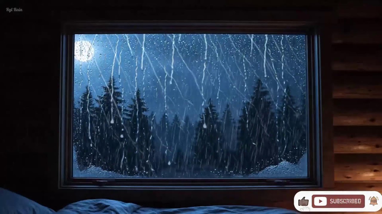 Long Peaceful Sleep with Rain Sounds and Piano Music 🌙 #O6O