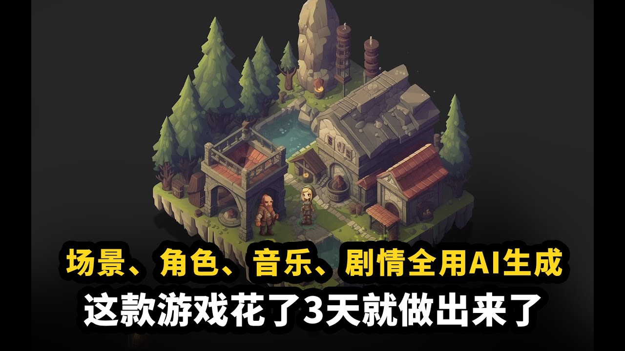 场景、角色、音乐、剧情全用AI生成，这款游戏花了3天就做出来了