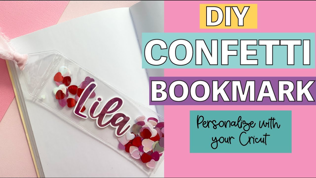 Cricut DIY Confetti Shaker Bookmark 💜