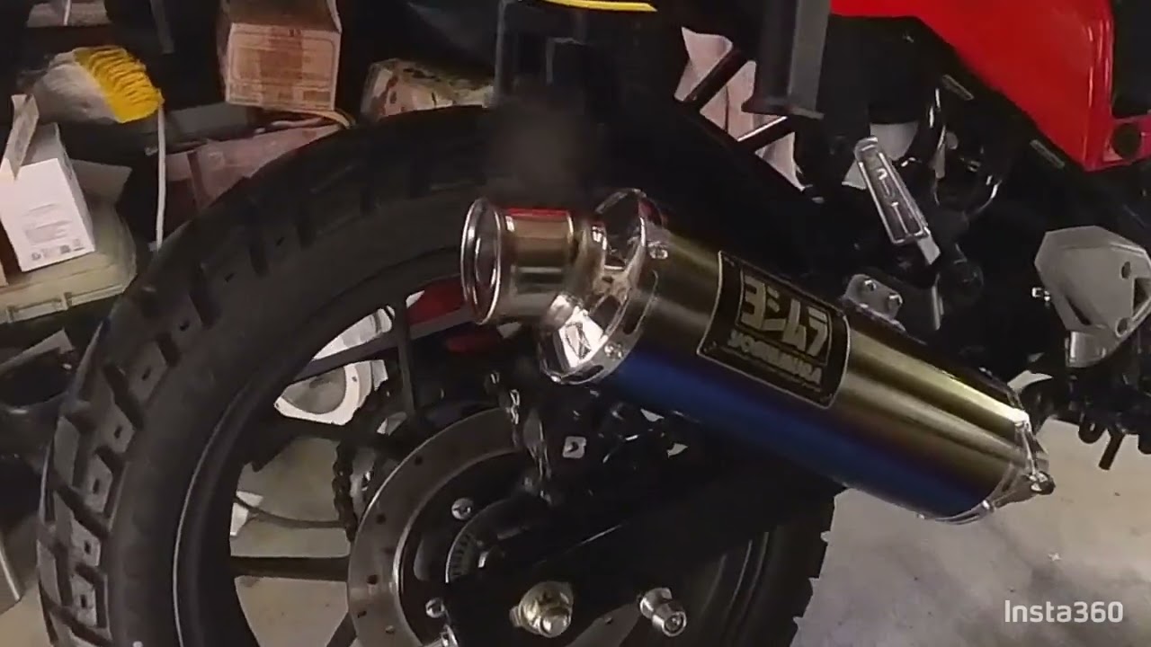 【Vストローム250SX#006】ヨシムラサイクロンマフラーつけました♫  エンデュランスのガードとの接触問題は解決しました😙