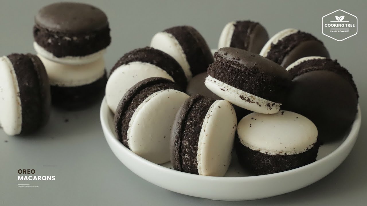 오레오 마카롱 만들기 : Oreo Macarons Recipe | Cooking tree