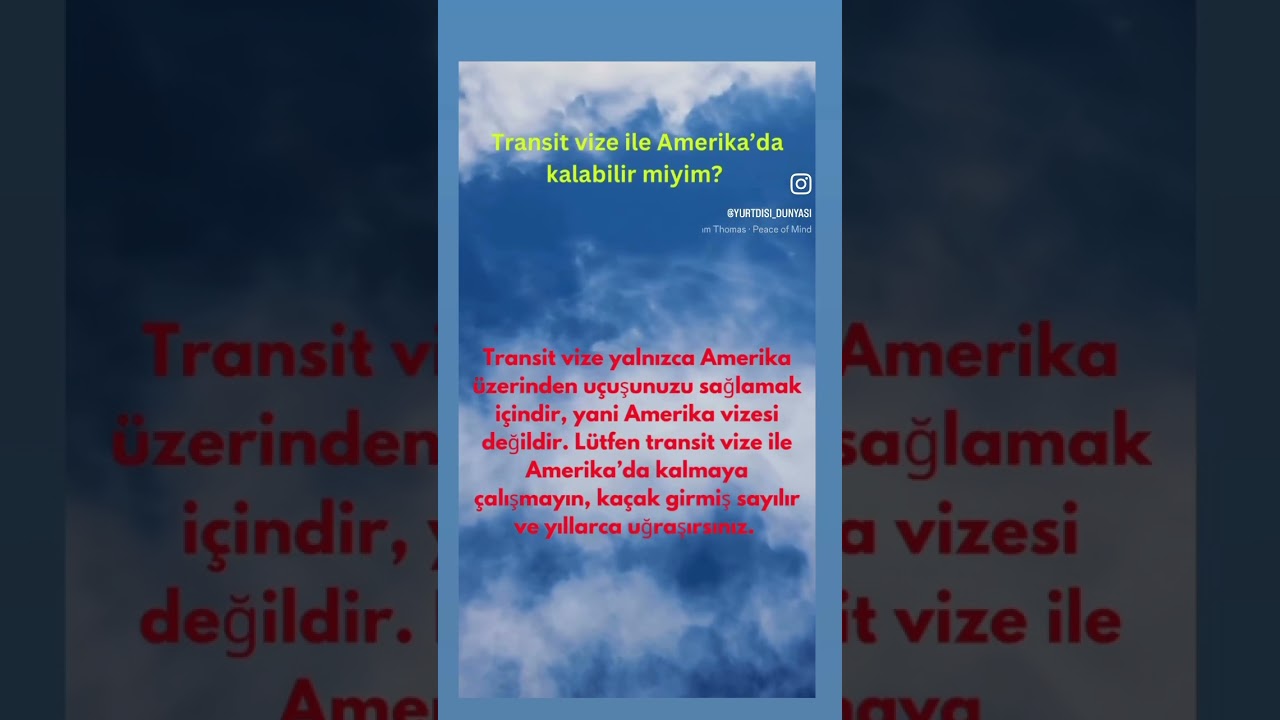 Amerika transit vizesi. 