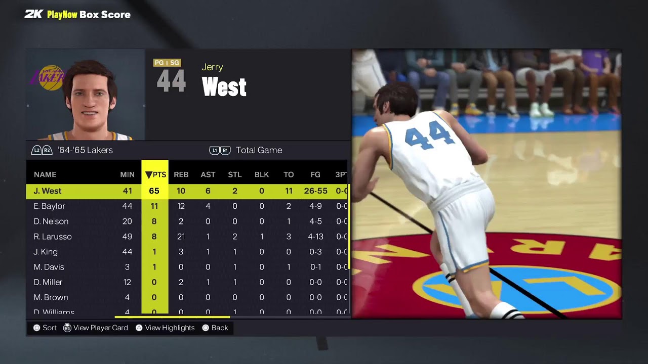 Nba 2K26 Wilt chaimberlin Lakers Vs to days Nba Players