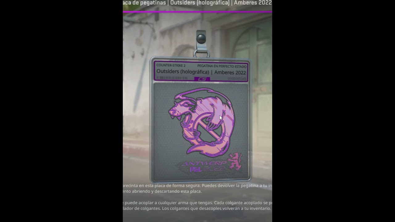 PLACA de PEGATINA de OUTSIDERS 2022!!! (CS2) #inversionescs2 #investmentcs2