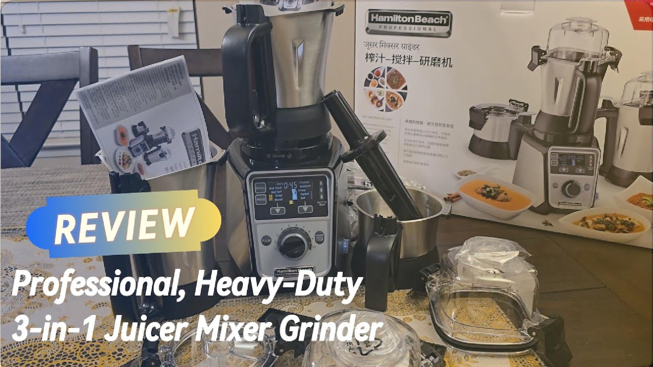 Hamilton Beach Professional Juicer Blender Mixer Grinder 58770 | Full Unboxing & First Look