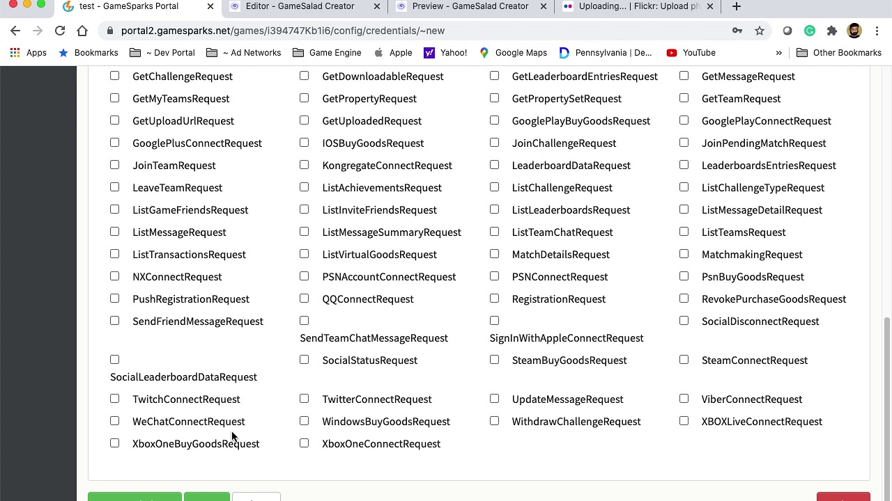 Creating an instance of GameSpark for GameSalad