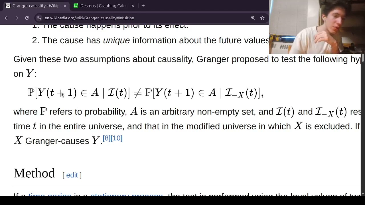 Learn Granger Causality on Wikipedia with me!