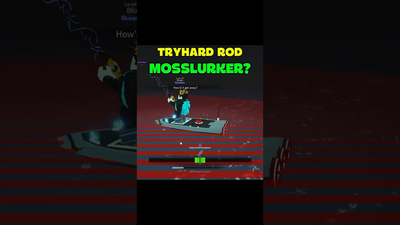 Tryhard rod vs Mosslurker? #fisch #roblox #johngaming