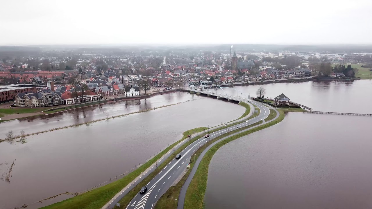 Hoog water in Dalfsen, januari 2018