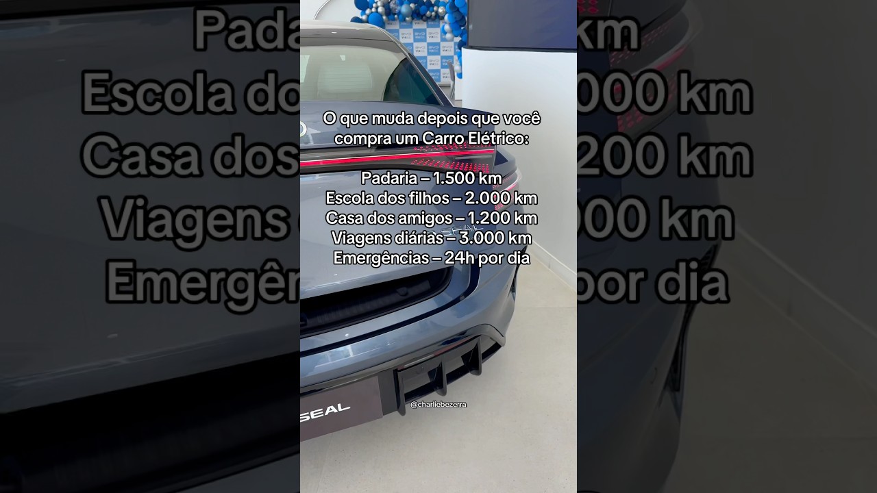 Carro el&eacute;trico j&aacute; possui um &oacute;tima autonomia para uso urbano. #byd #dolphinmini #carrosel&eacute;tricos