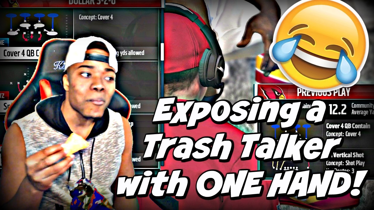 Madden 17 Trash Talk Game | Playing him with One HAND! | Madden 17 Ultimate Team Gameplay