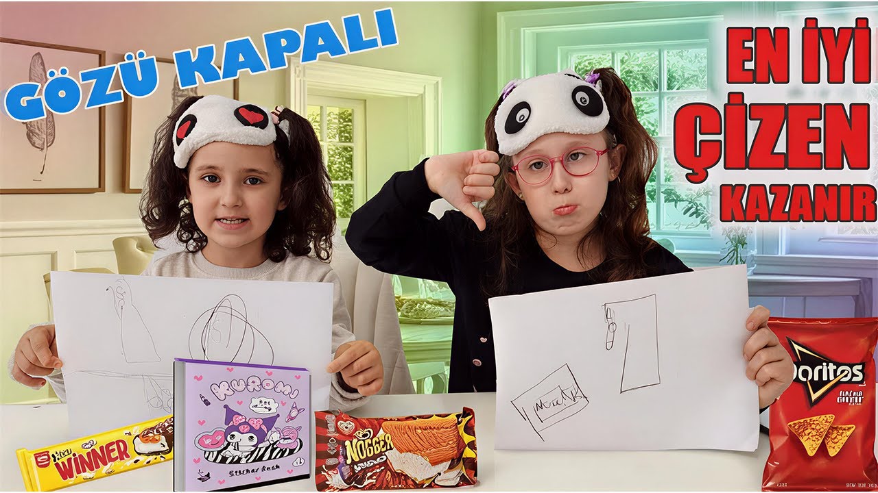 GÖZÜ KAPALI EN İYİ ÇİZEN KAZANIR !! BAHAR BANU ALYA !!