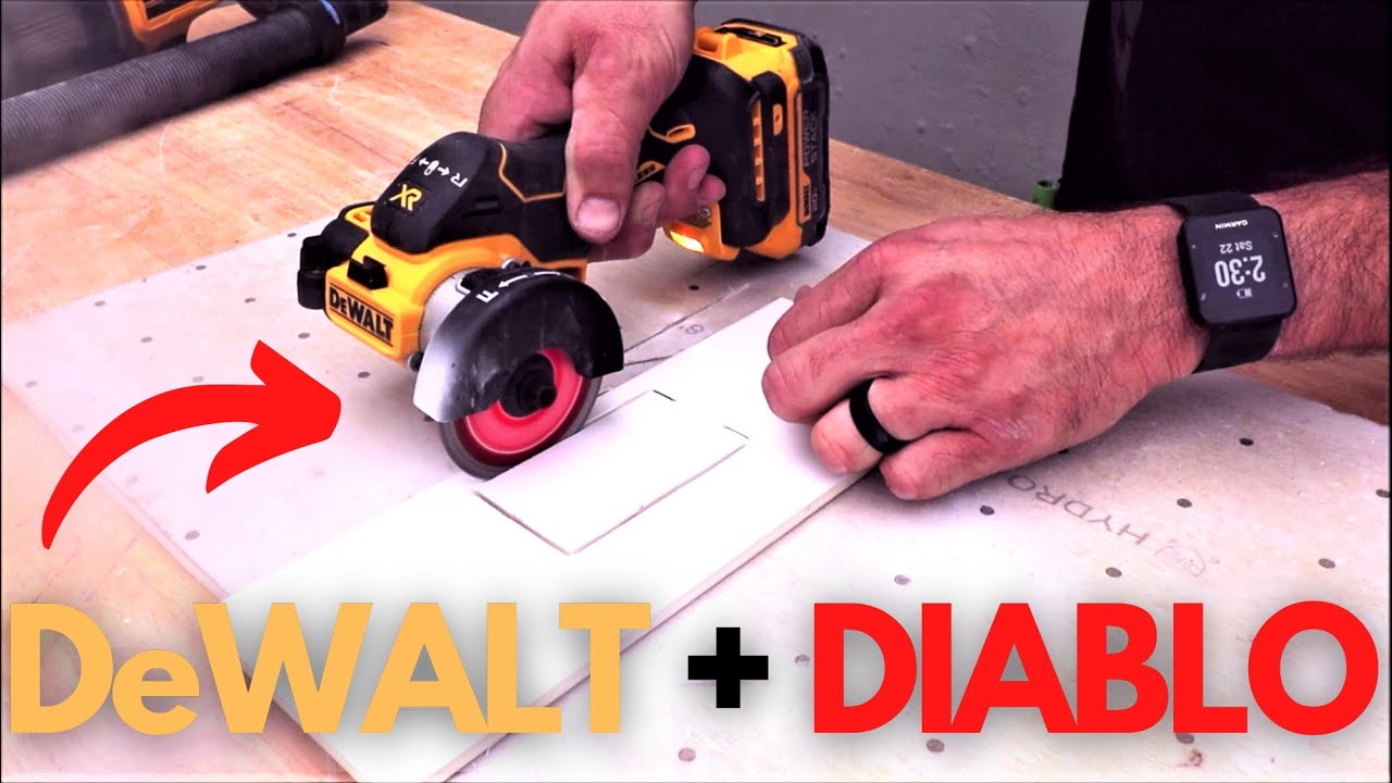 Это просто зверь! 3-дюймовый отрезной станок DeWALT 20 В с алмазным диском DIABLO!