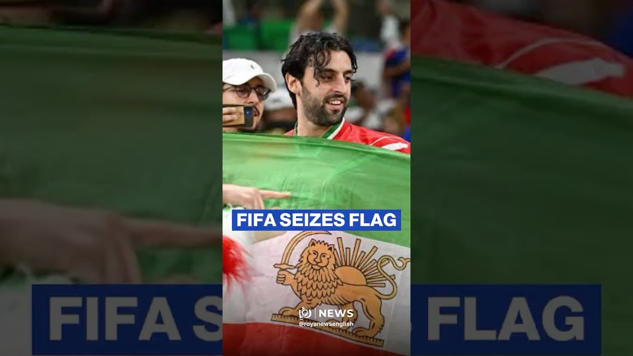 🚫🇮🇷FIFA official confiscates anti-regime Iranian flag inside stadium