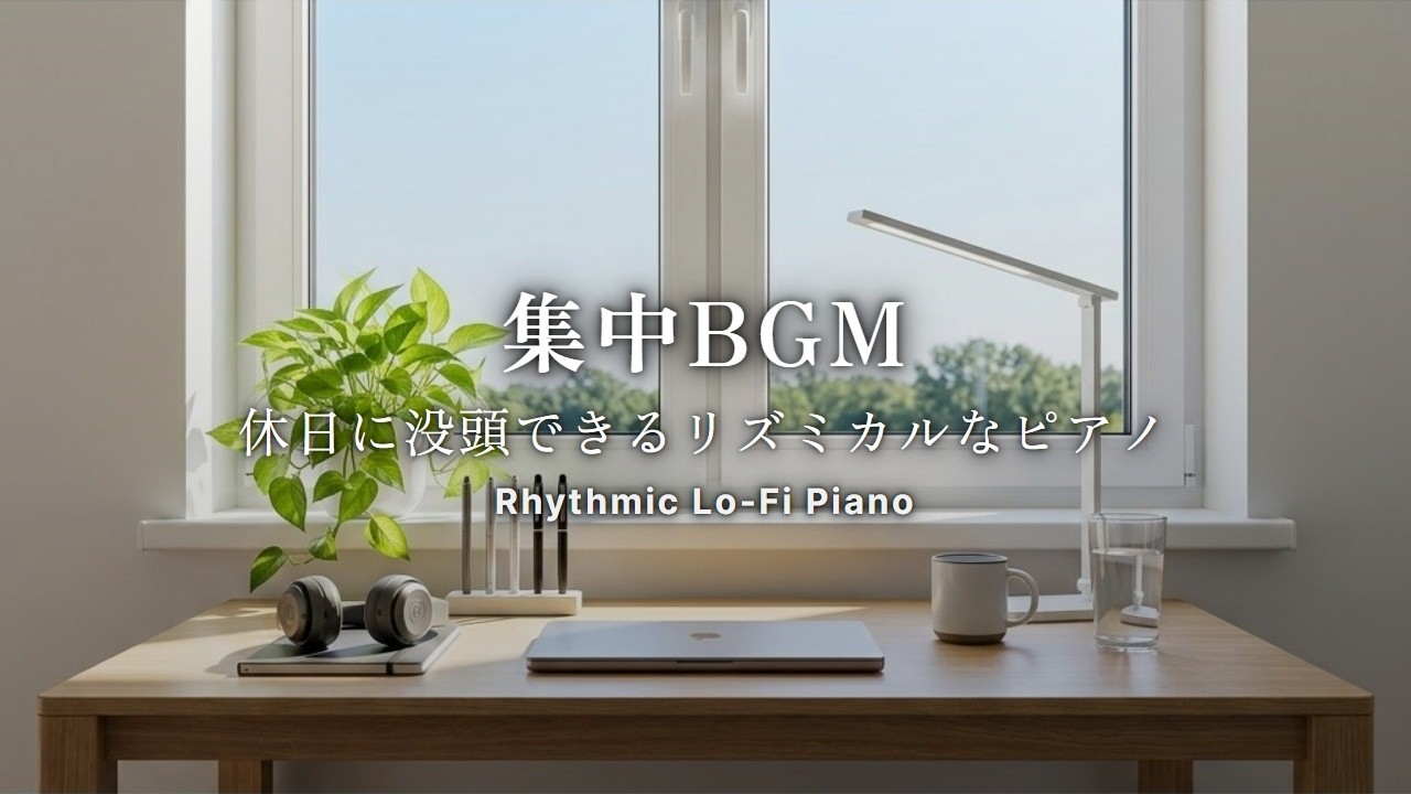 【集中BGM】休日に没頭できるリズミカルなピアノ | 勉強用・作業用 | ゾーンに入る音楽 | Rhythmic Lo-Fi Piano