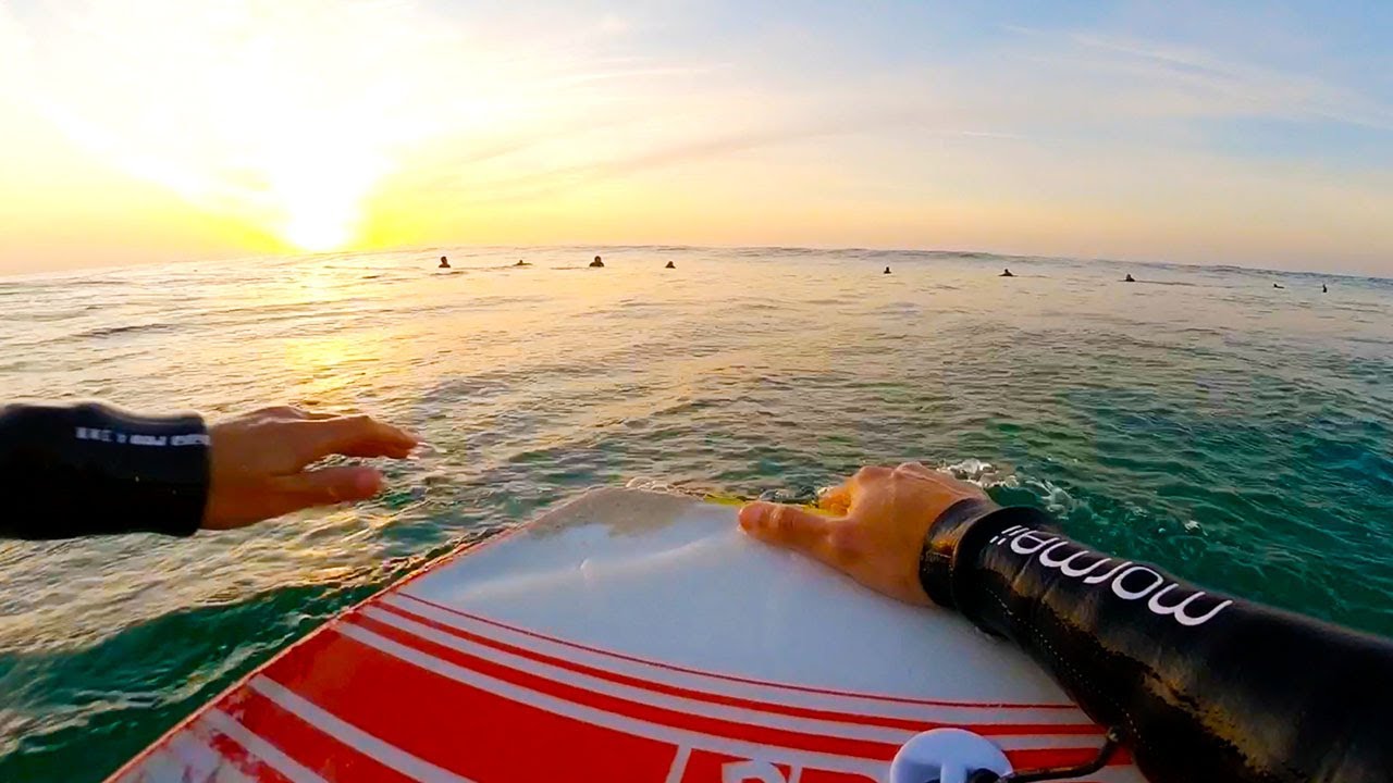 BODYBOARD COM POR DO SOL | SEM CORTES