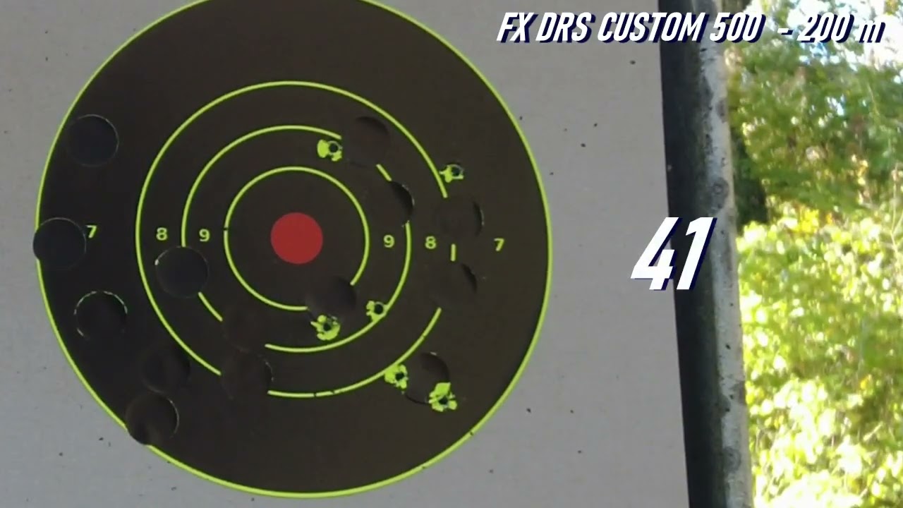 Fx DRS à 200 m et Slugs 34 gr à 265 ms
