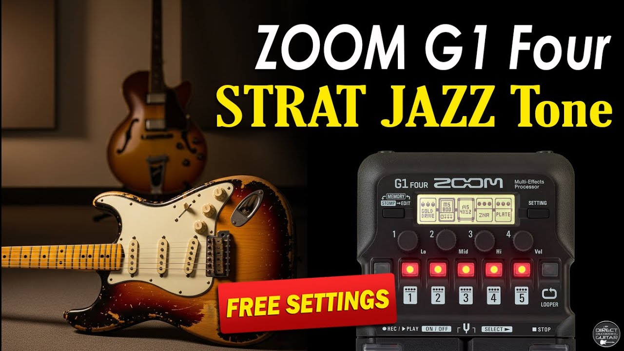 Zoom G1 Four STRAT JAZZ Tone G1x Four, G5n, G3n / FREE settings