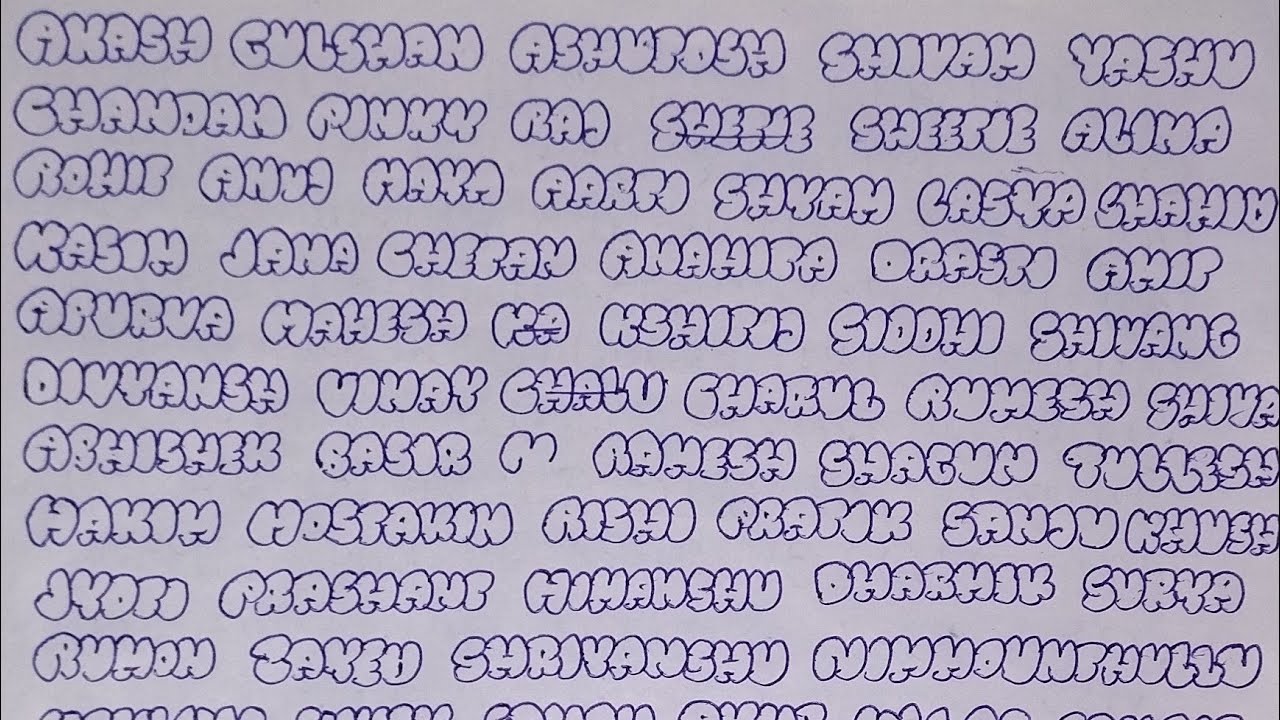 Comment Your Name & Get Bubble Letter Art LIVE 🔴 Darklightarts143#calligraphy #art #fonts #artlovers