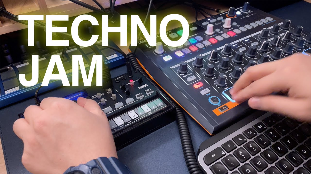 Drumbrute Impact & Volca Nubass Techno Jam