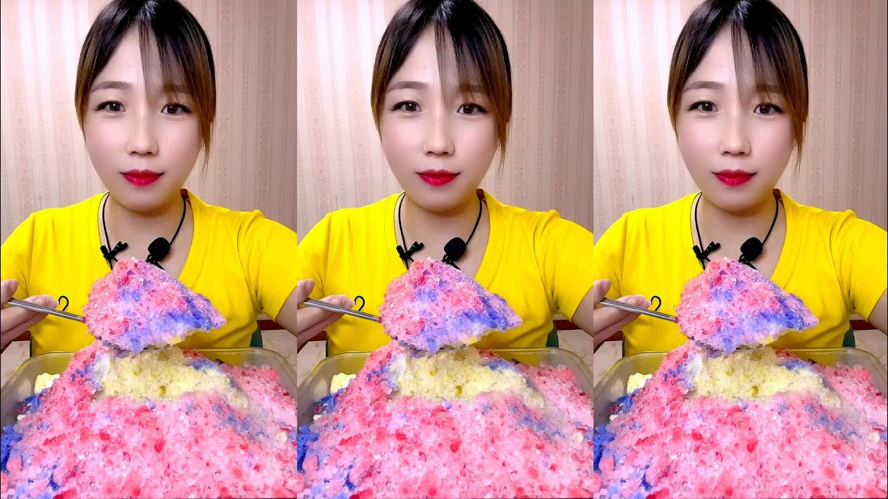 ASMR SHAVED ICE EATING / ICE EATING
