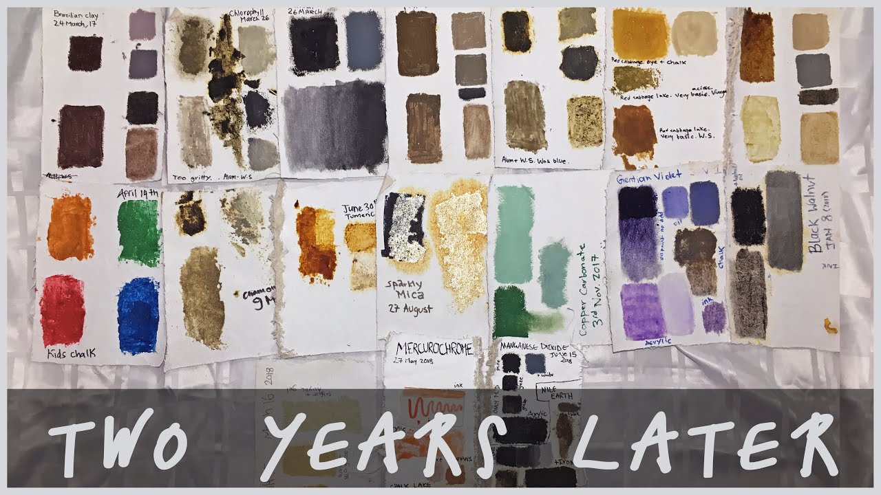 All my Homemade Pigments and Paints After a Couple of Years (Organic, Inorganic, and Synthetic)