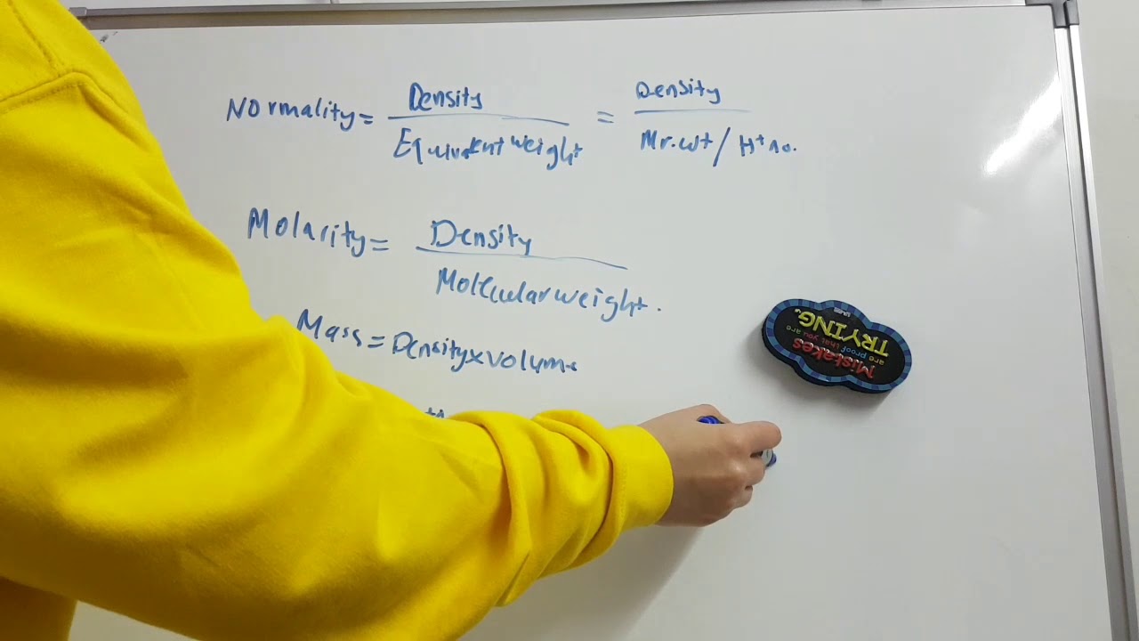 هندسة كيمياوي مرحلة اولى كيمياء تحليلية جابتر ال Normality و Molarity