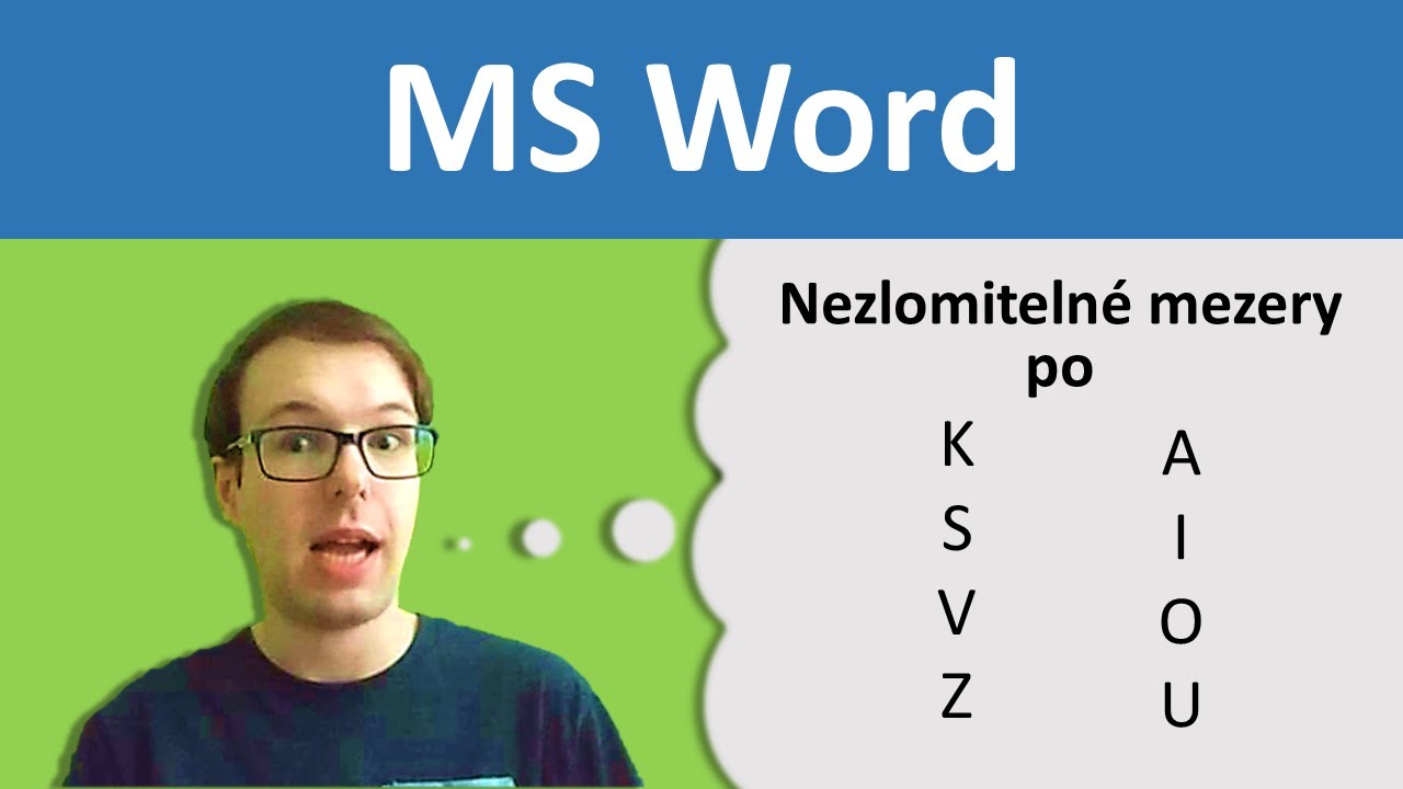 Word - hromadné vložení nezlomitelné mezery po předložkách a spojkách k, s, v, z, a, i, o, u