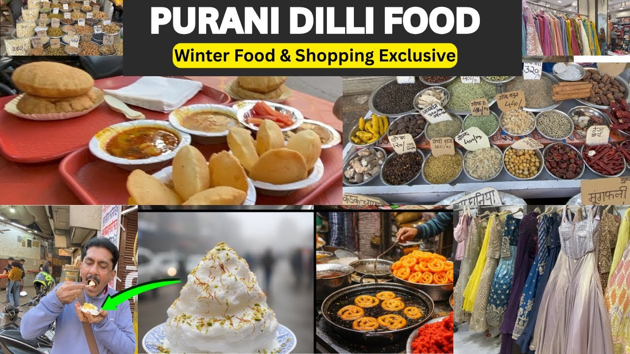Chandni Chowk Food Tour | Hidden Gems💎 of Old Delhi:- Winter Shopping 🛍️ & Food Vlog🍲 |