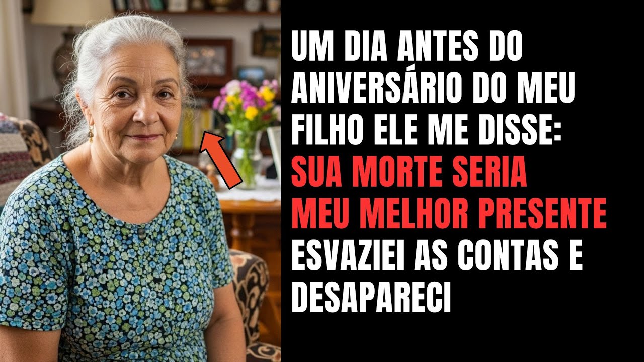 No dia do aniversário, meu filho relatou: 