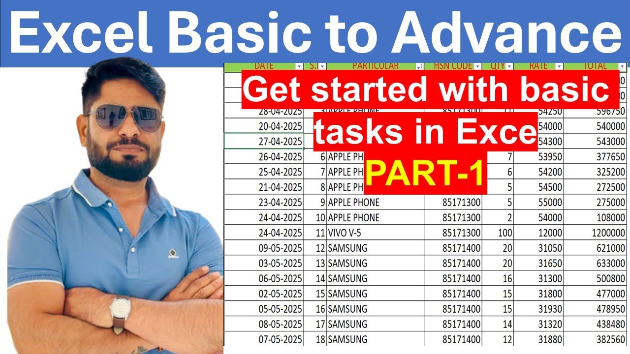 Excel  Basic to Advance Part-1  Full Tutorial in Hindi #excel #exceltricks #exceltips
