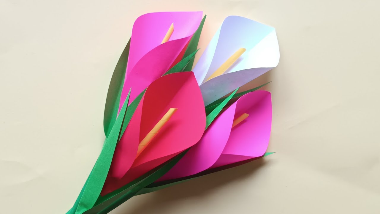 Cara Membuat Bunga Lily yang Mudah dan Simpel dari Kertas Origami ll Sejuta Kreatifitas