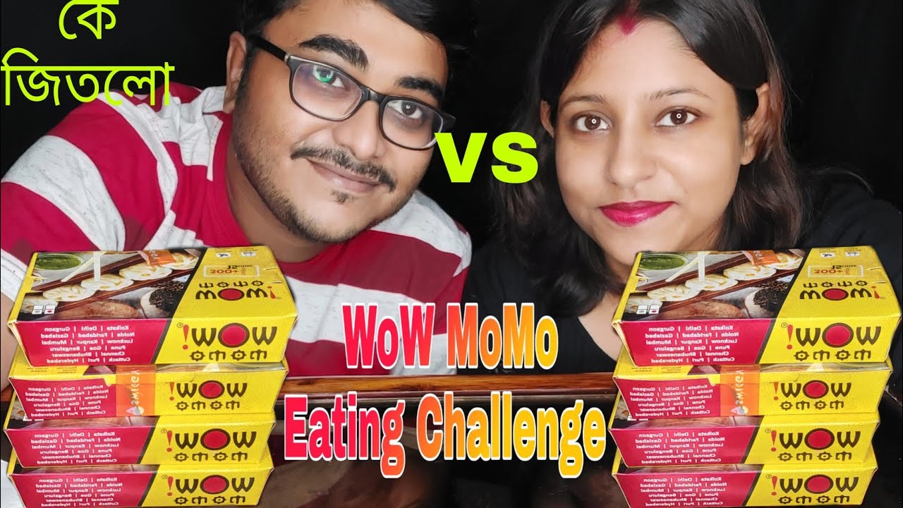 Eating Show-Husband VS Wife Momo Eating Challenge|Food Challenge With Punishment| Challenge Video