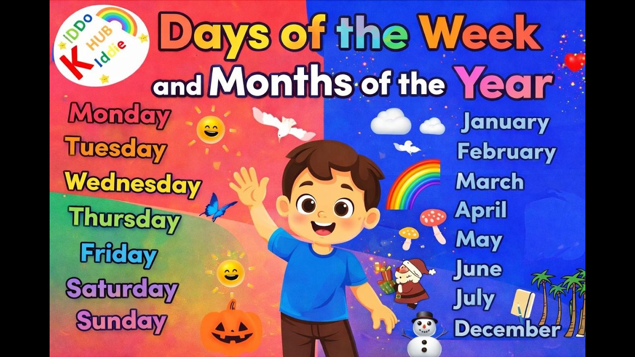 Days of the Week & Months of the Year for Kids | Fun Learning Video | Educational Video