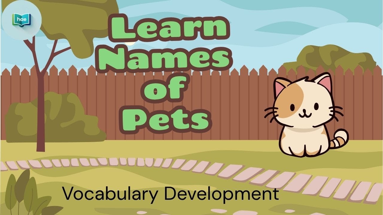 Pets - Animal Names - Vocabulary Development for Children - Learning Words - Learning