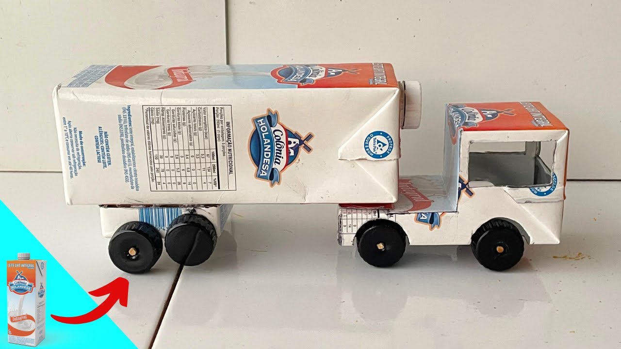 Veja como Fazer esse CAMINHÃO de CAIXA de LEITE
