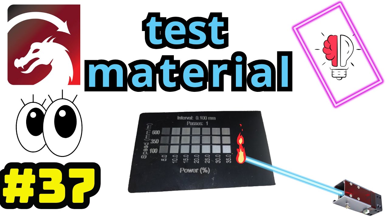 Como hacer test de materiales con tu maquina laser, prueba muchos materiales TIP 37 plantillas