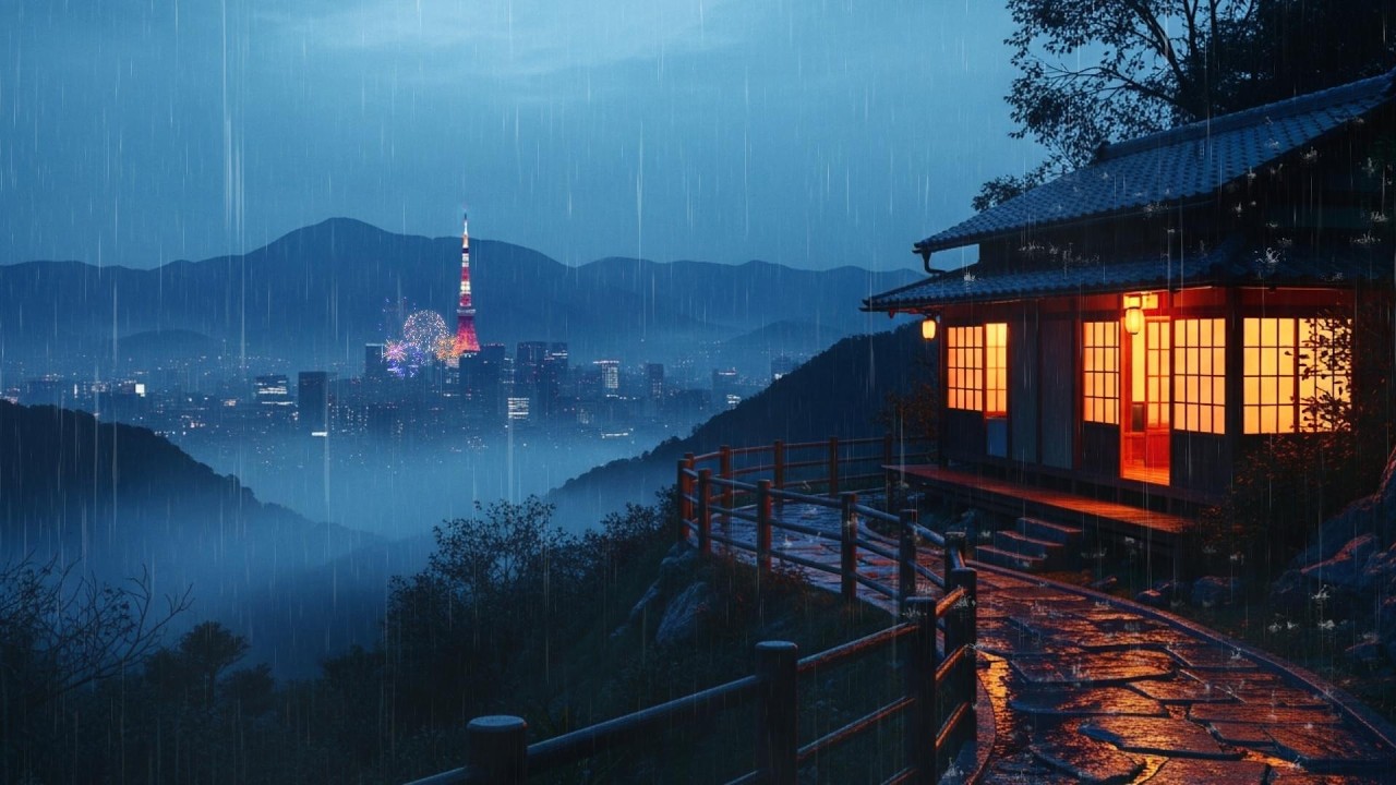 90s Lofi Hip Hop 🌧️ Rainy Piano Nights for Deep Sleep, Stress & Anxiety Relief