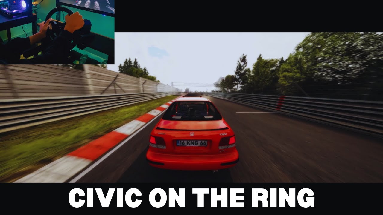 Honda Civic Push on the Nürburgring | Wheel Cam Cinematic | Assetto Corsa